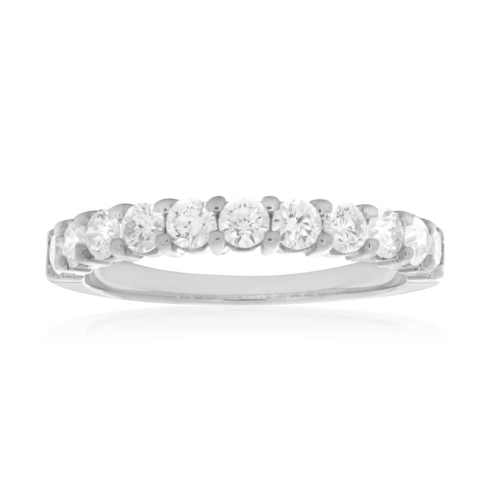 18ct White Gold 'Eden' Diamond Ring - 3/8 Carat Round Brilliant Cut Engagement Ring for Women | Perfect for Proposals, Anniversaries & Special Occasions