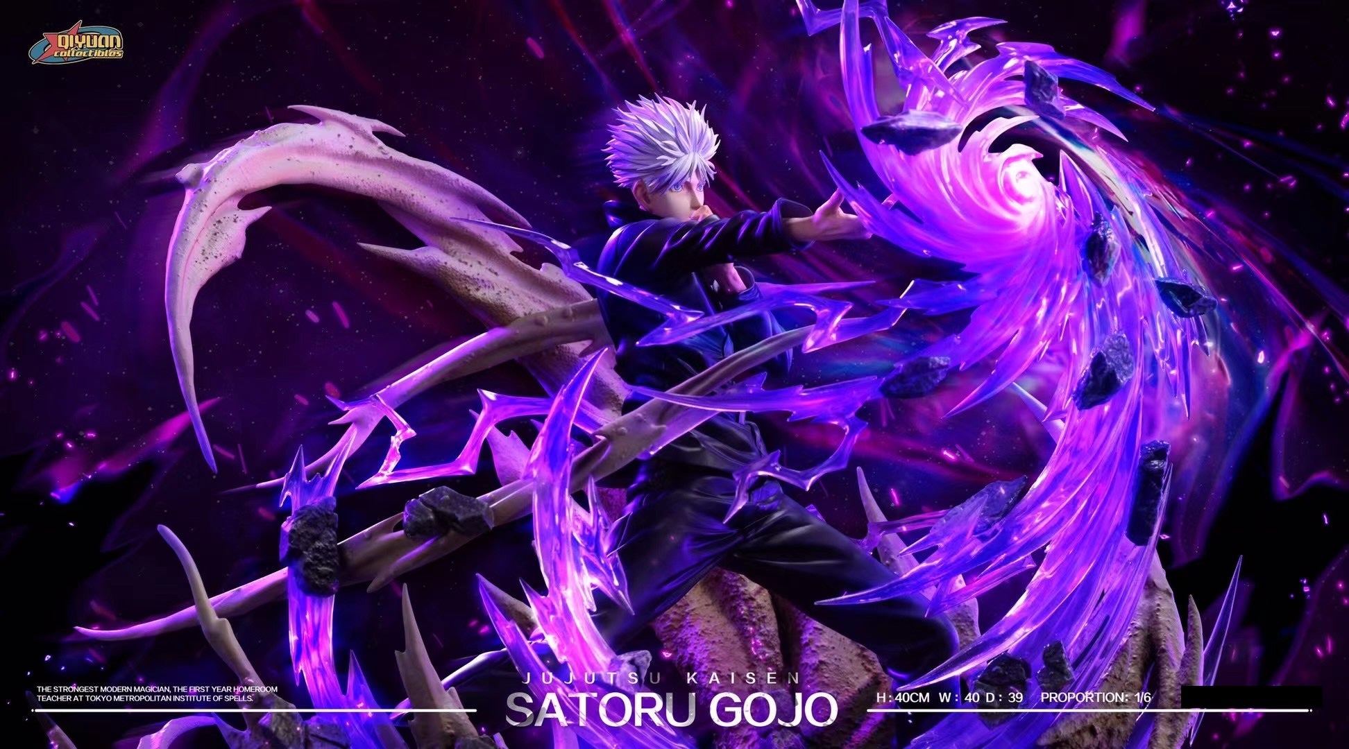 Qi Yuan Studio Satoru Gojo Anime Figure - Jujutsu Kaisen Collectible for Fans, Home Decor, and Gift Giving