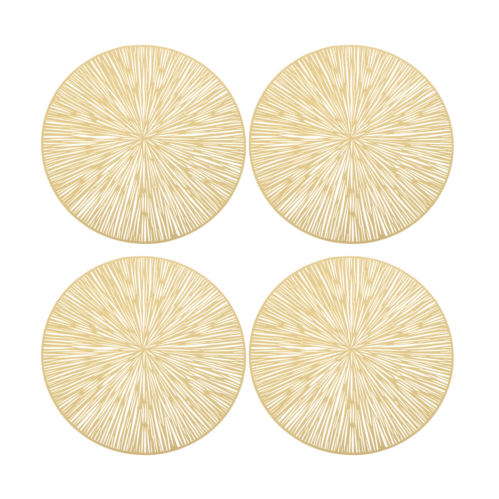Luxshiny 4-Piece Hollow Placemats Set - Elegant Home Decor for Dining Table, Party & Holiday Decoration - Non-Slip Plate Mats for Everyday Use & Special Occasions