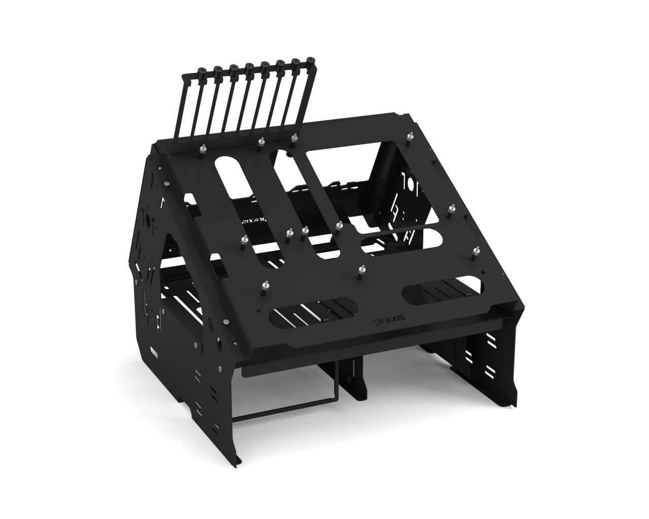 Praxis WetbenchSX Open Air Computer Test Bench - Angled Edition (Black) | PC Hardware Testing & Gaming Setup | Perfect for Tech Enthusiasts & DIY Builders