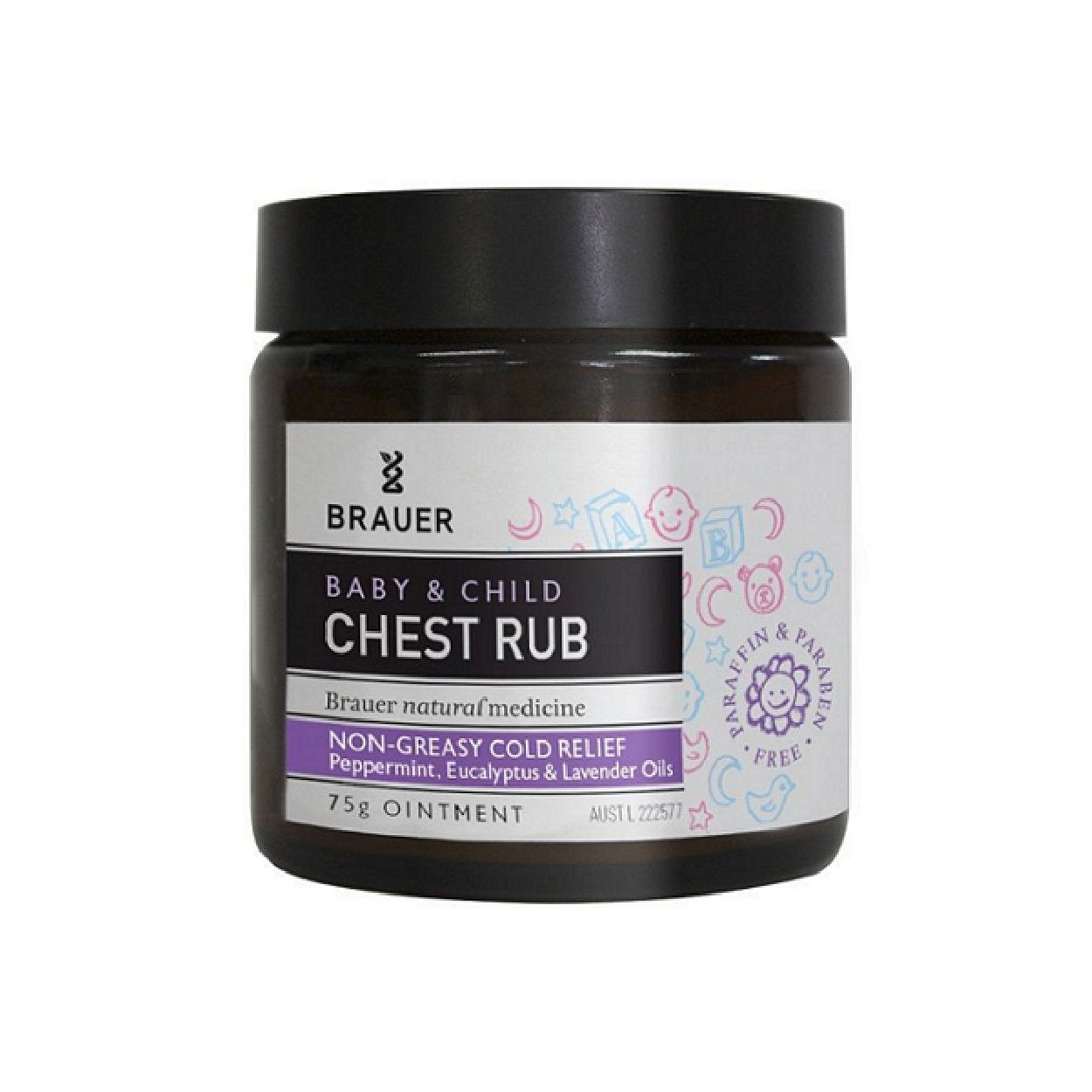 Brauer Baby & Child Chesty Rub - Natural Chest Rub for Babies & Kids, Soothing Relief for Cough & Congestion - Perfect for Cold & Flu Season, Bedtime & Travel