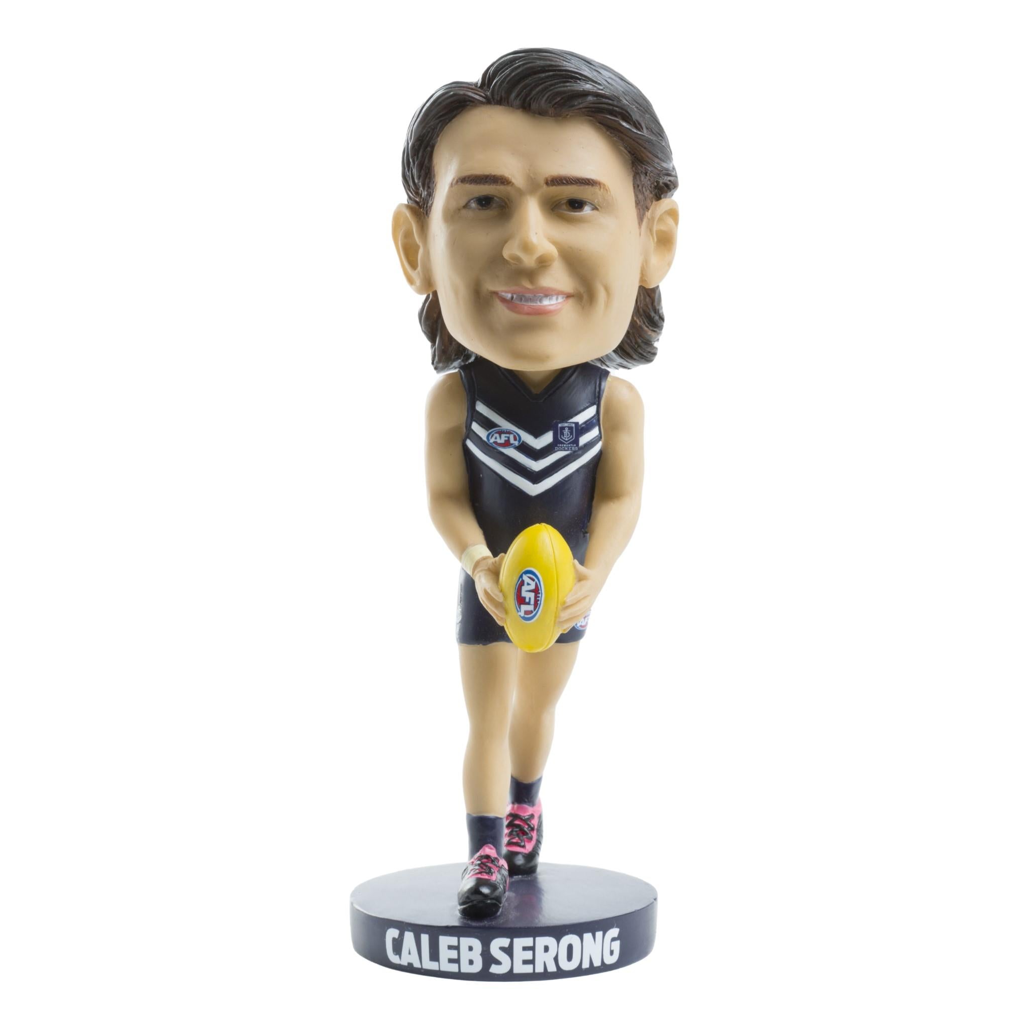 AFL Fremantle Dockers Caleb Serong Bobblehead - Official AFL Collectible Figurine for Sports Fans & Memorabilia Collectors - Perfect for Home Decor, Office Display, and AFL Fan Gifts