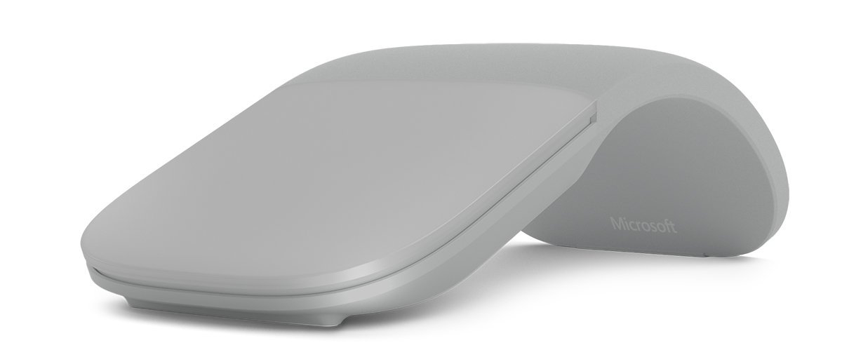 Microsoft Surface Arc Mouse - Light Gray (Renewed) | Wireless Bluetooth Mouse for Laptop, Tablet & PC | Portable Travel & Office Use