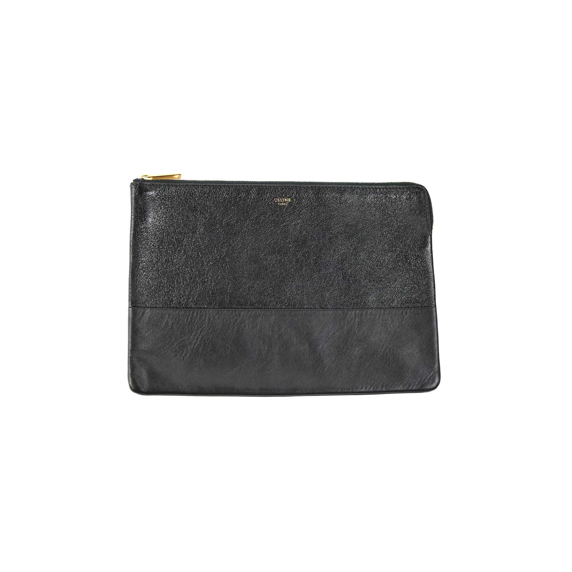 Celine Black Leather Pouch for Women - Stylish Crossbody Bag for Everyday Use, Travel & Evening Out