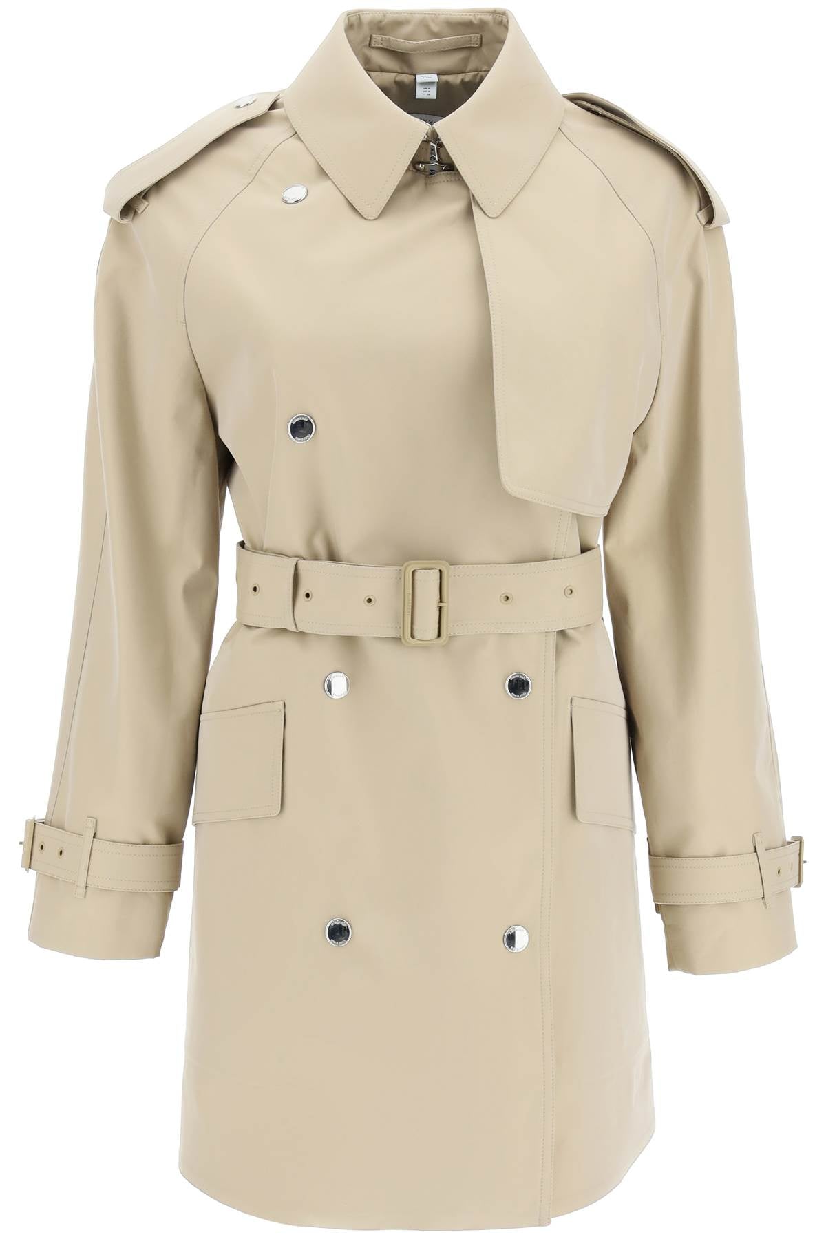 Burberry 'James' Gabardine Midi Trench Coat for Women - Classic Waterproof Raincoat with Belt, Perfect for Office, Travel & Fall Fashion