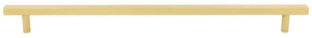 Jeffrey Alexander 18 Inch Brushed Gold Square Dominique Cabinet Pull Handle - Perfect for Kitchen Cabinets, Drawers & Furniture Hardware Upgrade