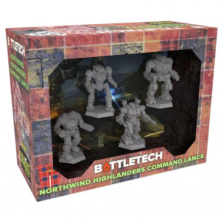 Battletech Northwind Highlanders Command Lance - Miniature Wargaming Set for Tabletop Strategy & Sci-Fi Battles