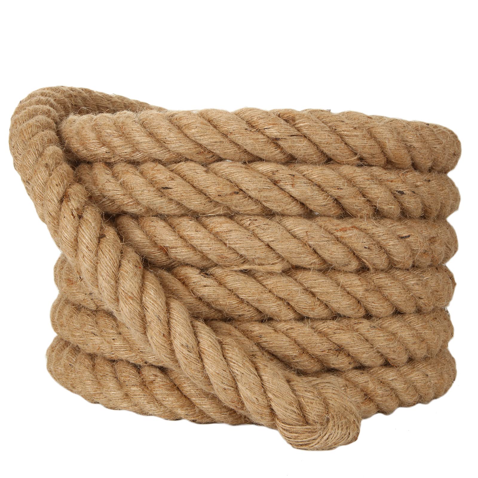 10m Natural Sisal Rope 40mm Thick - Jute Hemp Manila Twine Cord for DIY Crafts, Home Decor, Gardening & Macrame Projects