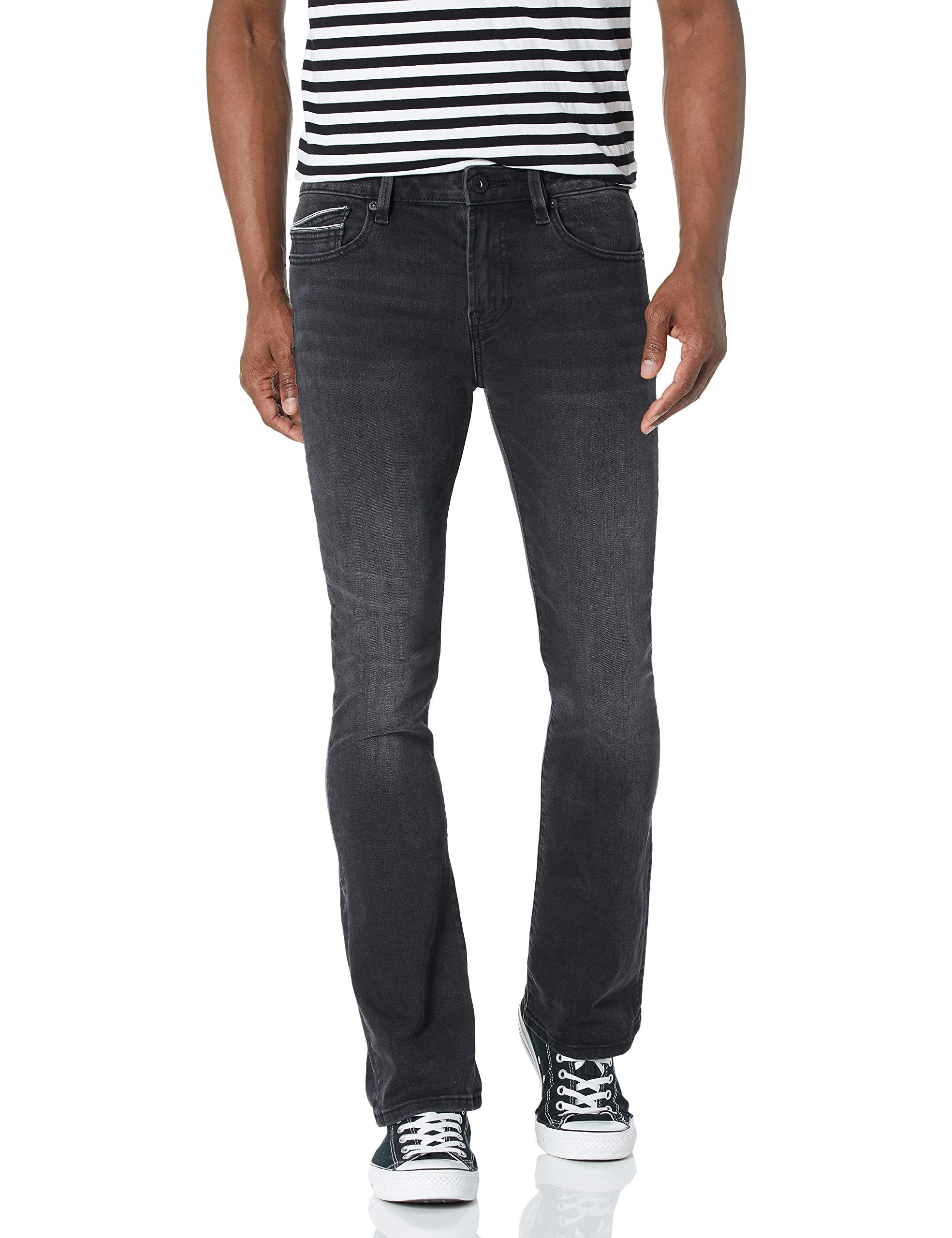 Cult of Individuality Men's Slim Fit Bootcut Jeans - Stylish Vintage Denim Pants for Casual Wear & Night Out