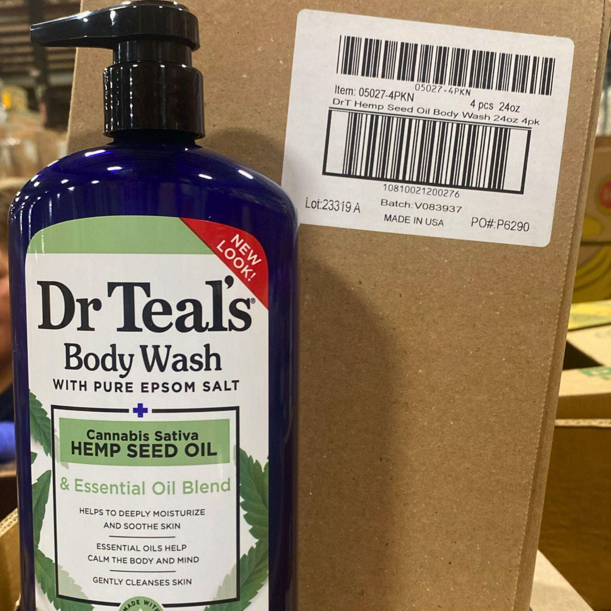 Dr Teals Body Wash 24OZ (55 Pcs Bulk Pack) - Relaxing Eucalyptus & Spearmint Scent for Shower & Bath - Perfect for Spa Day, Gift Sets & Wholesale Retailers
