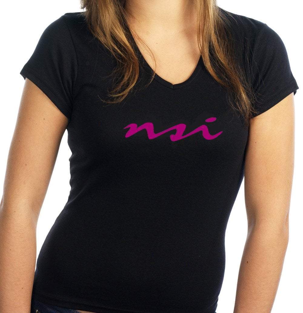 NSI Women's V-Neck T-Shirt - Size 10 | Soft Cotton Casual Tee for Everyday Wear | Perfect for Work, Gym & Weekend Outfits