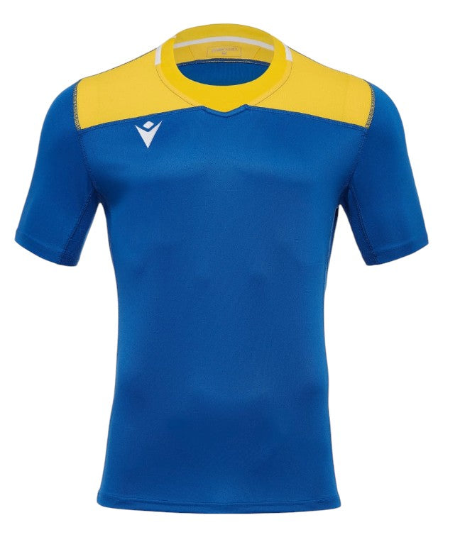 Macron Jasper Soccer Jersey Royal Blue and Yellow - Authentic Football Shirt for Fans and Players - Perfect for Matches, Training, and Fan Support