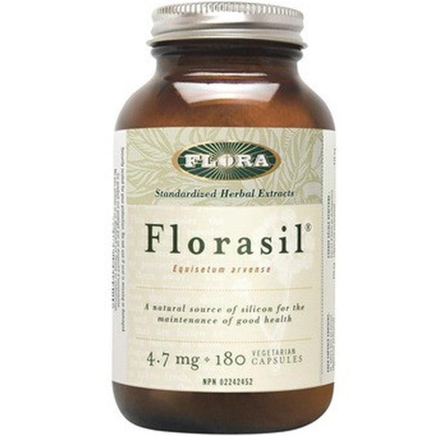 Flora Florasil 180 Capsules - Organic Silica Supplement for Hair, Skin & Nails - Supports Collagen Production & Joint Health - Perfect for Daily Wellness Routine