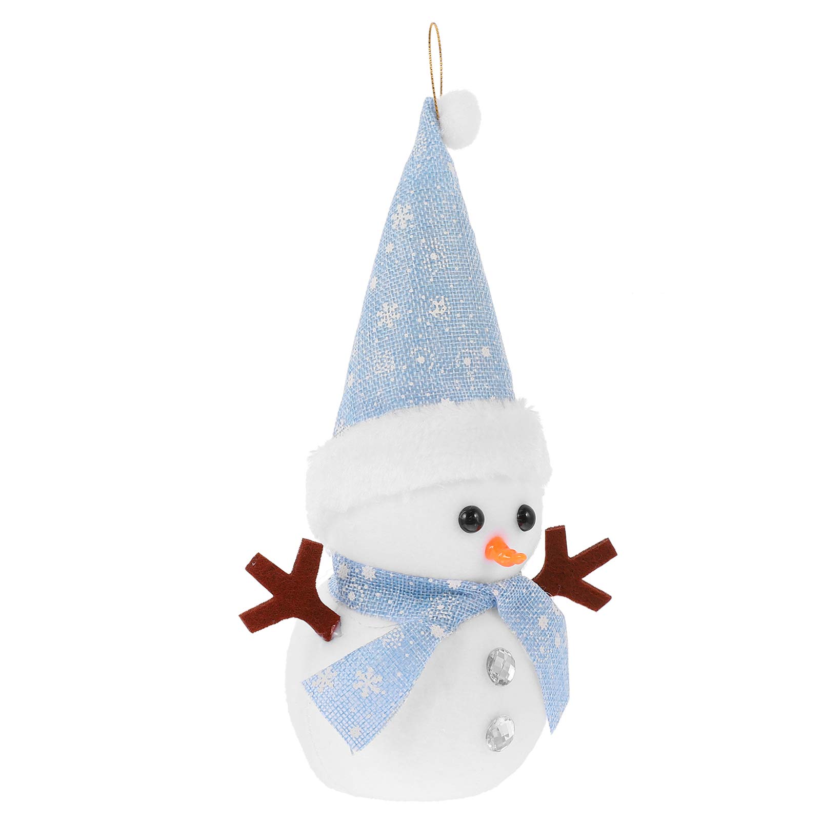 NUOBESTY Christmas Snowman Plush Dolls - Soft Holiday Stuffed Animal Toys, Xmas Tree Decorations & Party Favors for Kids (Blue) - Perfect for Christmas Tree Decor, Gift Exchanges & Winter Home Decor