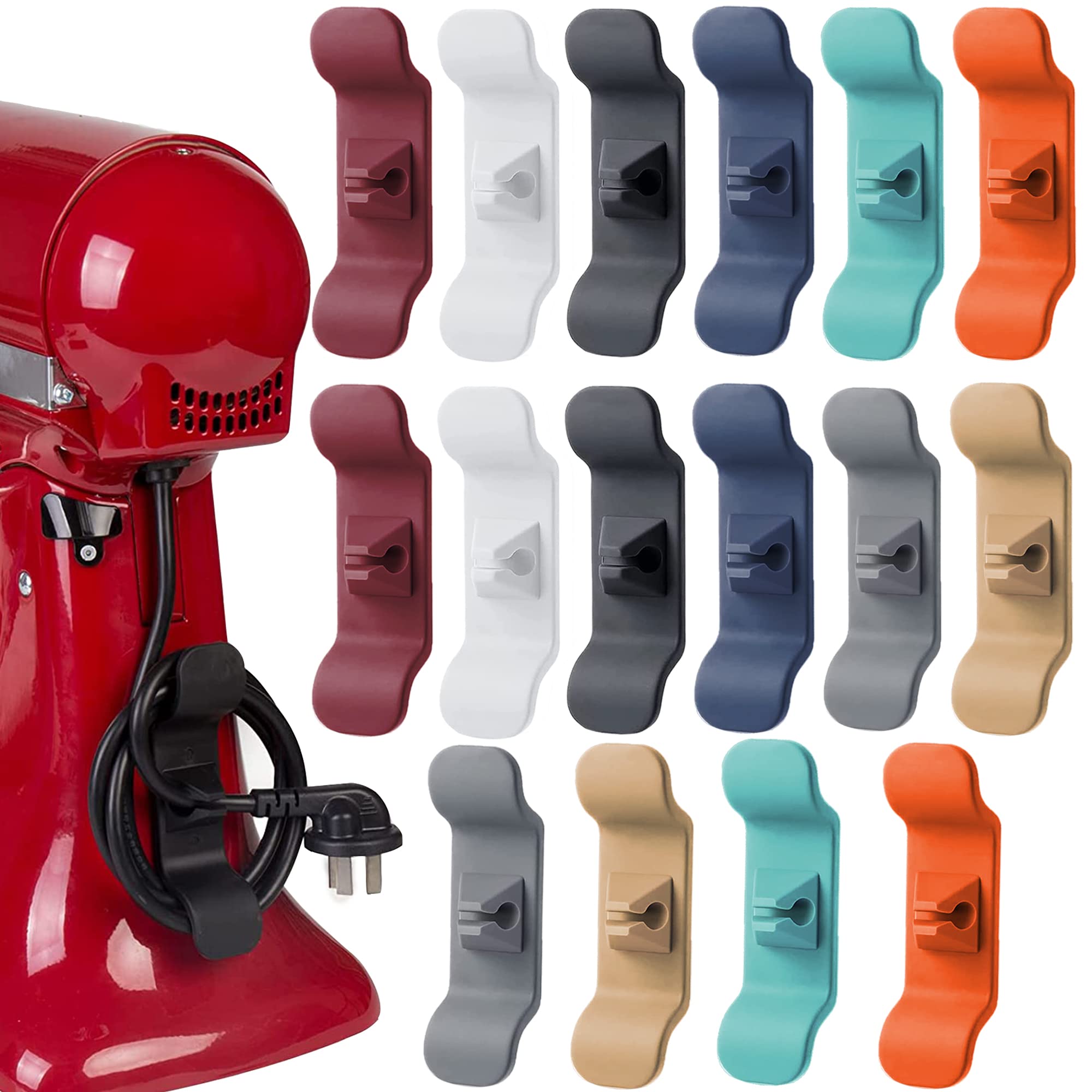 16 PCS Cord Organizer for Kitchen Appliances - Cable Wrap & Holder for Mixer, Blender, Coffee Maker, Pressure Cooker, Air Fryer - Keep Countertops Tidy & Safe (Perfect for Small Kitchens & Organized Homes)