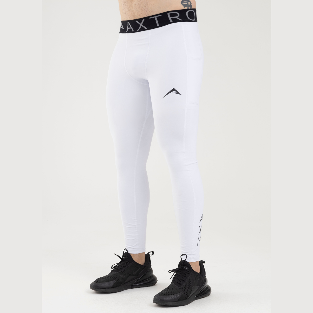 White Sports Leggings for Women - High Waist Workout Yoga Running Gym Activewear - Perfect for Fitness, Training & Casual Wear