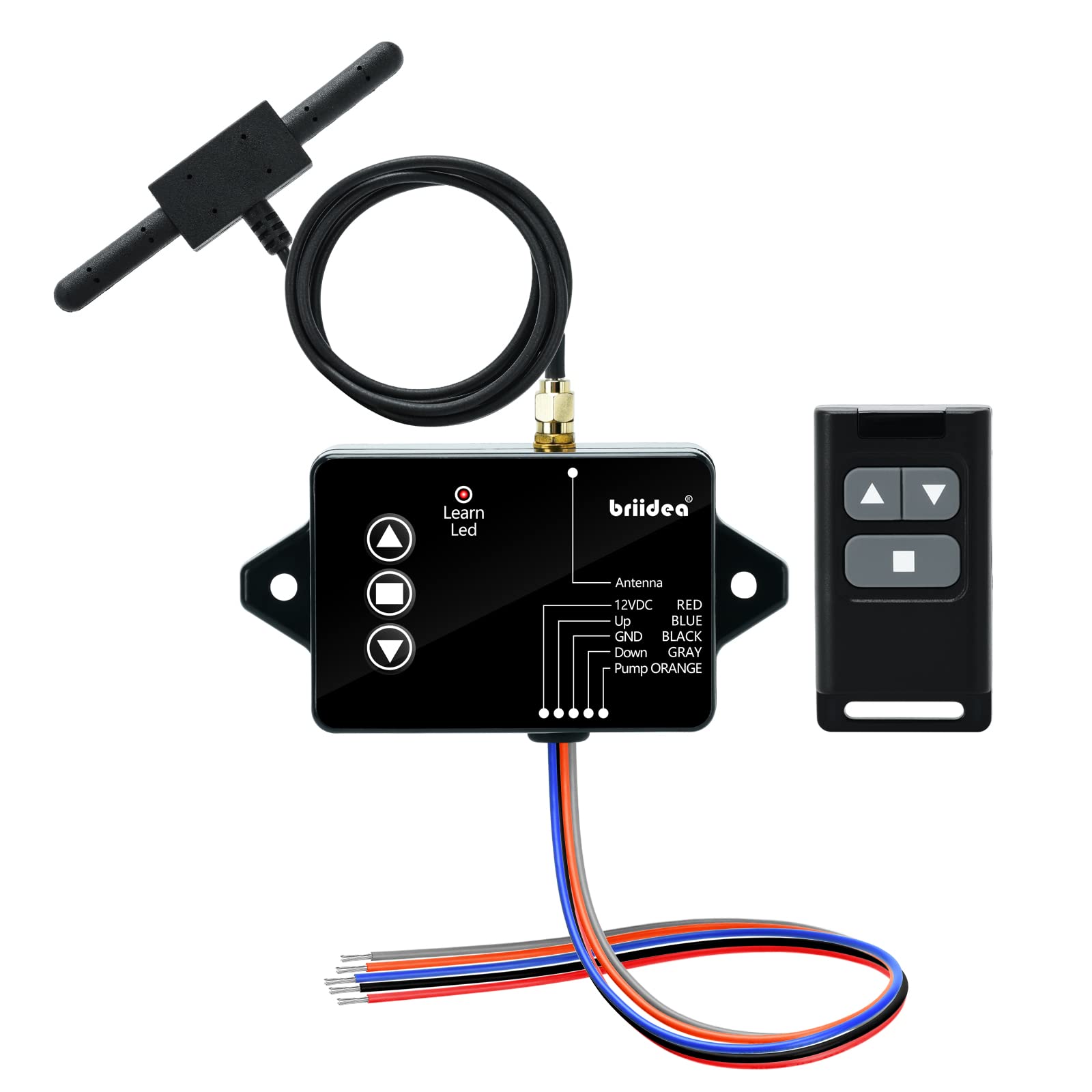 Briidea Wireless Dump Trailer Controller - 3-Wire/4-Wire Hydraulic Remote Control System with 8-Channel Compatibility | Perfect for Dump Trucks, Trailers & Heavy Equipment Operations