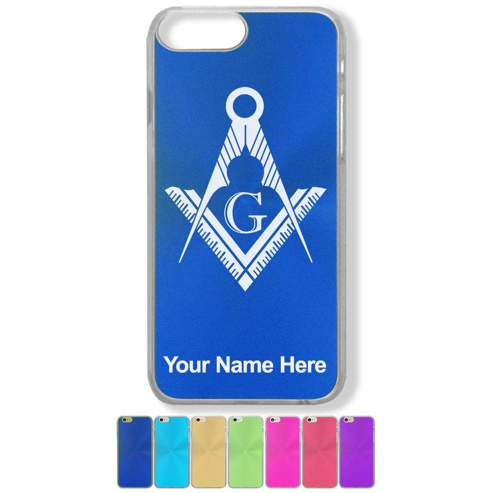 LaserGram iPhone 7 Plus & 8 Plus Case with Freemason Symbol - Custom Engraved Protective Cover for Apple iPhone 7 Plus/8 Plus - Perfect for Secret Societies, Gifts & Personal Style