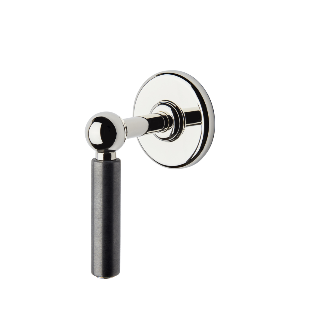 Shinola Edition Waterworks Ludlow Volume Control Valve Trim - Nickel/Steel Two-Tone Lever Handle for Bathroom & Kitchen Faucet Upgrades