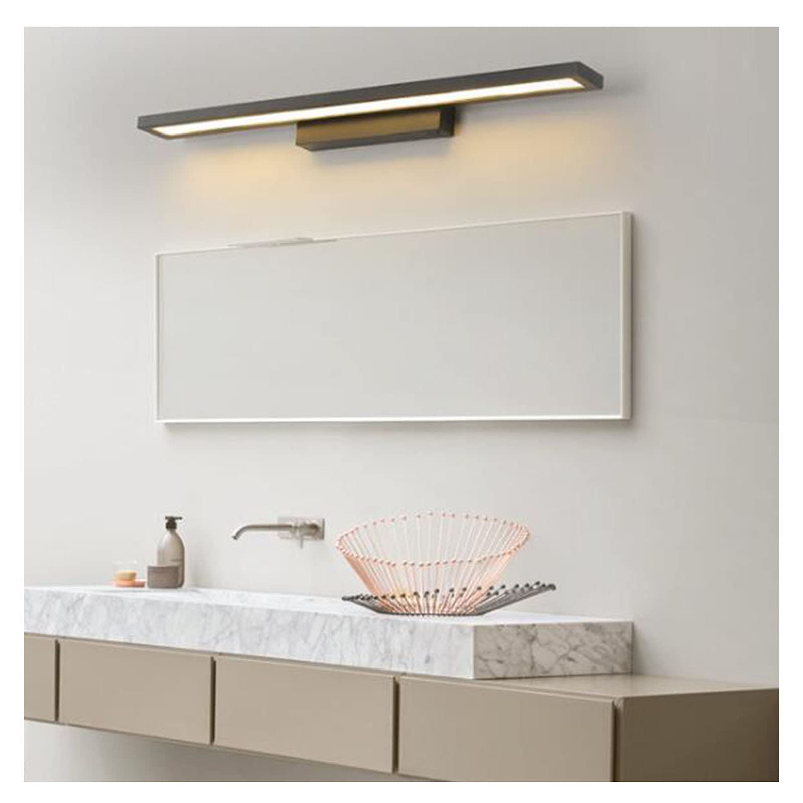 ZCL 88cm LED Bathroom Vanity Mirror Light - Waterproof Anti-Fog Wall Lamp with Warm White Lighting for Makeup & Shaving | Modern Bathroom Lighting Fixture for Home, Spa, and Hotel Decor