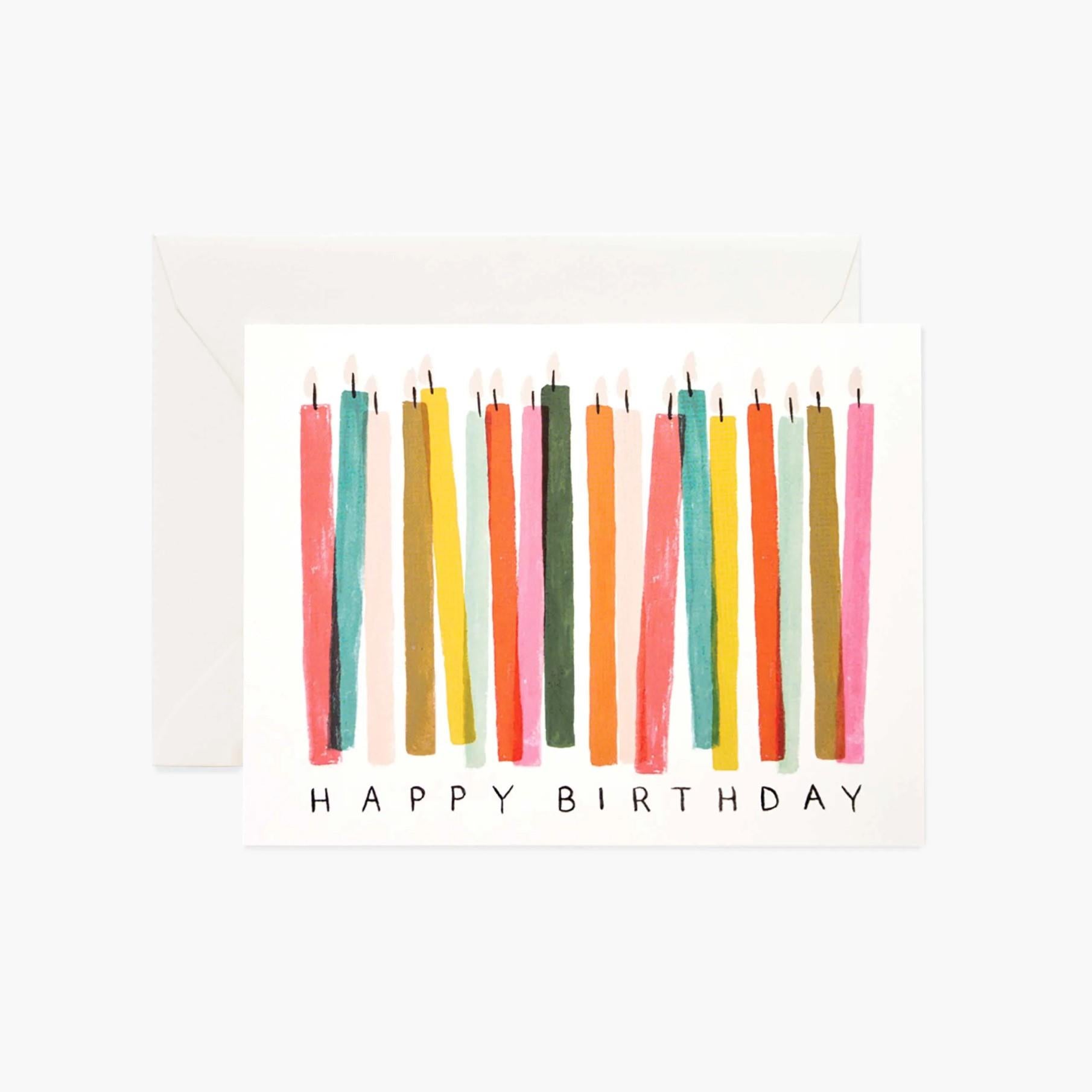 Happy Birthday Candles Greeting Card - Elegant Birthday Wishes for Friends & Family - Perfect for Birthday Parties, Celebrations & Special Occasions