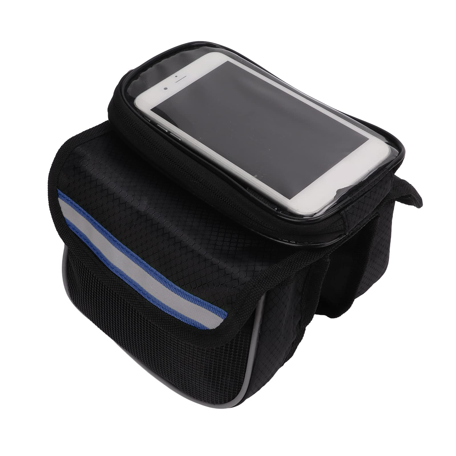 nwejron Bike Phone Holder - 600D Nylon Fabric, DIY Adjustable & Secure Cycling Phone Bag (Fits 4.8-5.7 inch Phones) - Perfect for Mountain Biking, Road Cycling & Outdoor Adventures