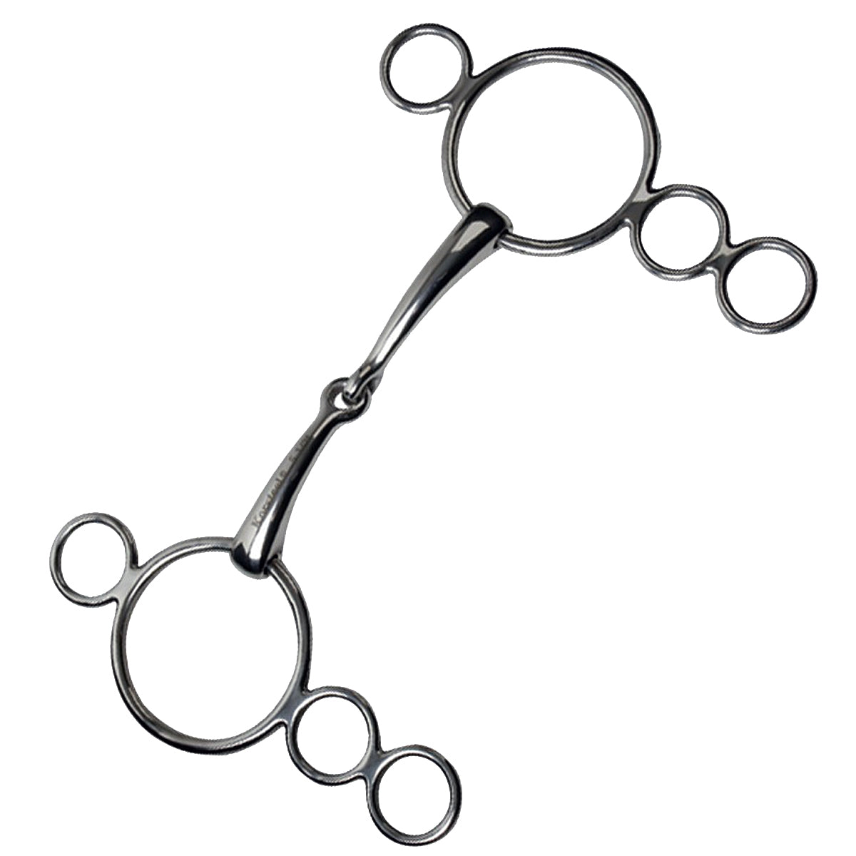JP Korsteel Stainless Steel Jointed 3 Ring Dutch Gag Bit - Horse Training Bit for Dressage & Jumping - Comfortable Control for Equestrian Sports