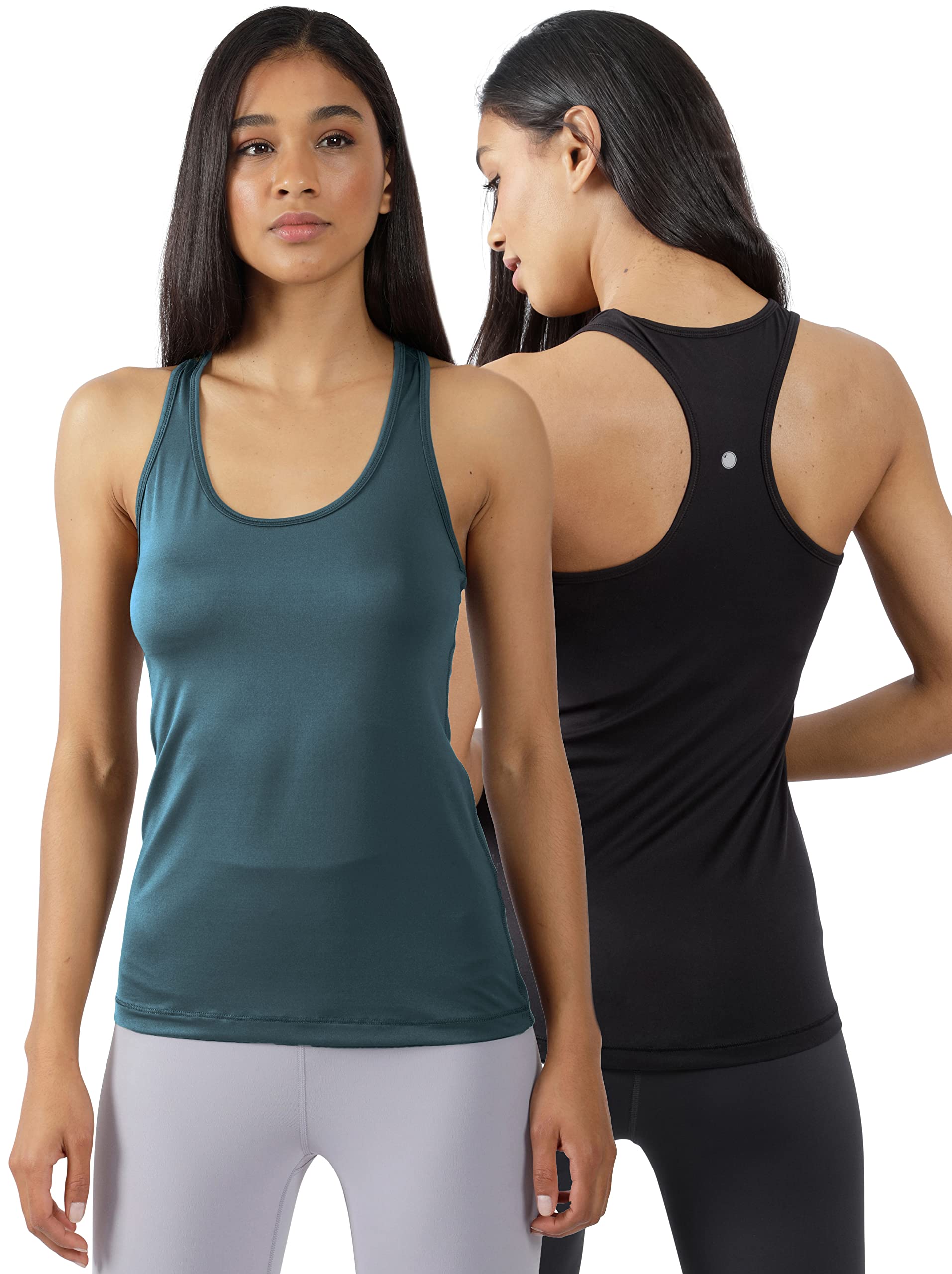 Yogalicious 2 Pack Ultra Soft Lightweight Racerback Tank Tops for Women - Perfect for Yoga, Workouts & Casual Wear