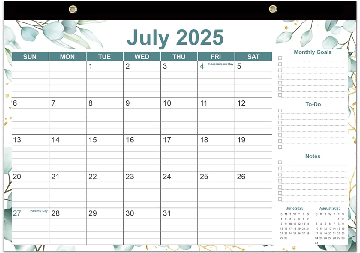 2025-2026 18-Month Desk Calendar | July 2025 - December 2026 | Thick Paper 17