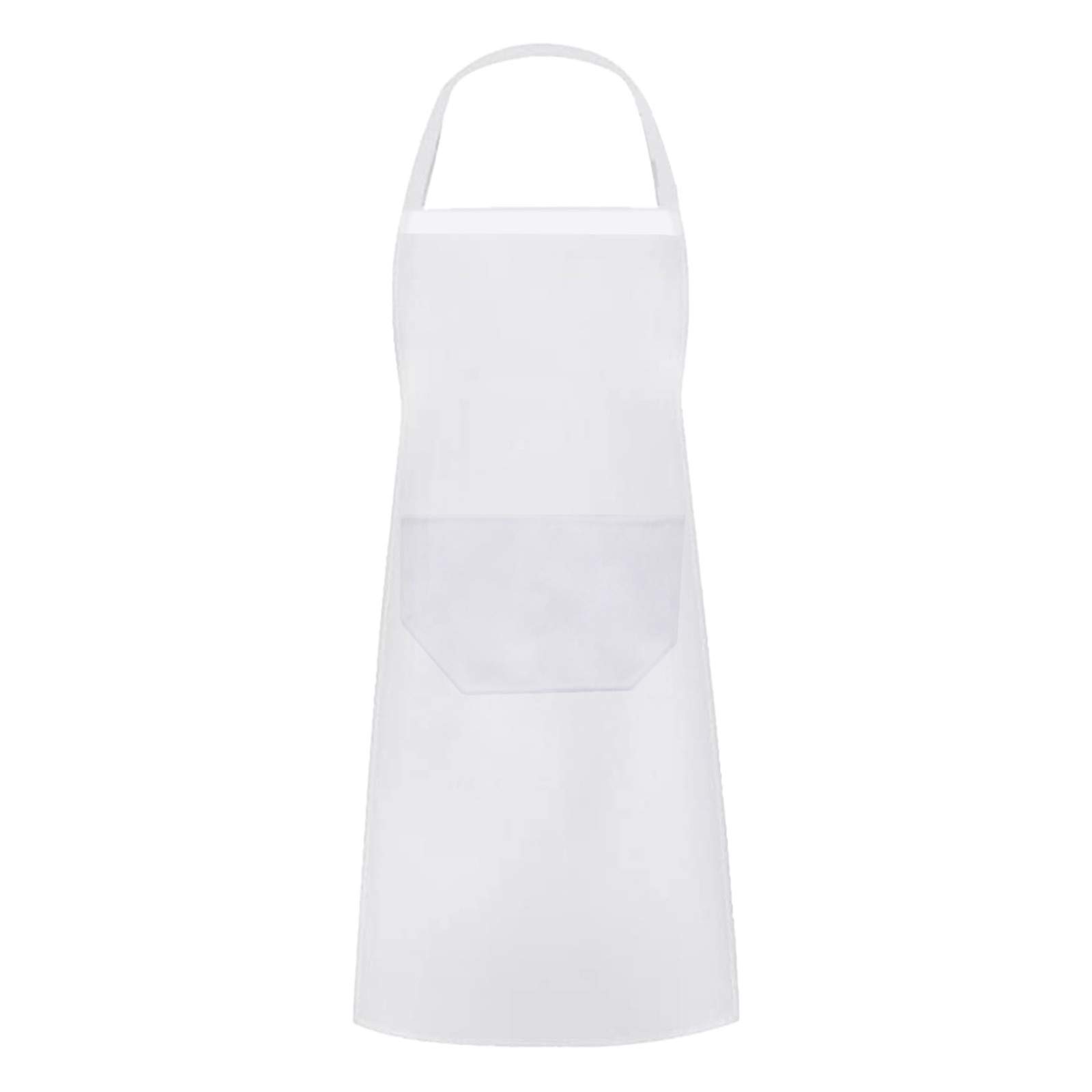 Grandpa's Premium White Cotton Cooking Apron - 35 Inches (65x75cm) - Durable Kitchen Apron for Cooking, Baking, and Grilling