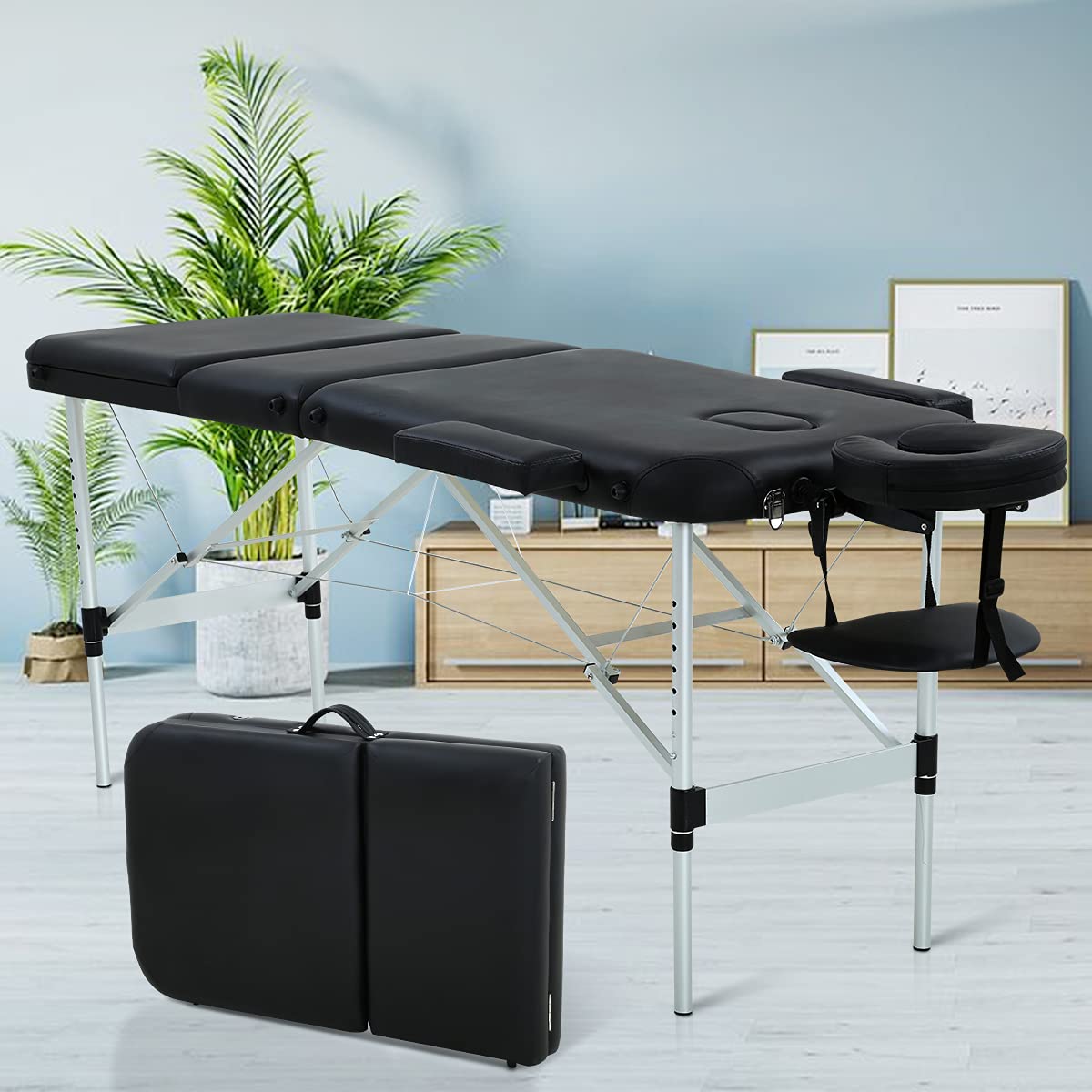 Professional Portable Folding Massage Table - Adjustable Height 73