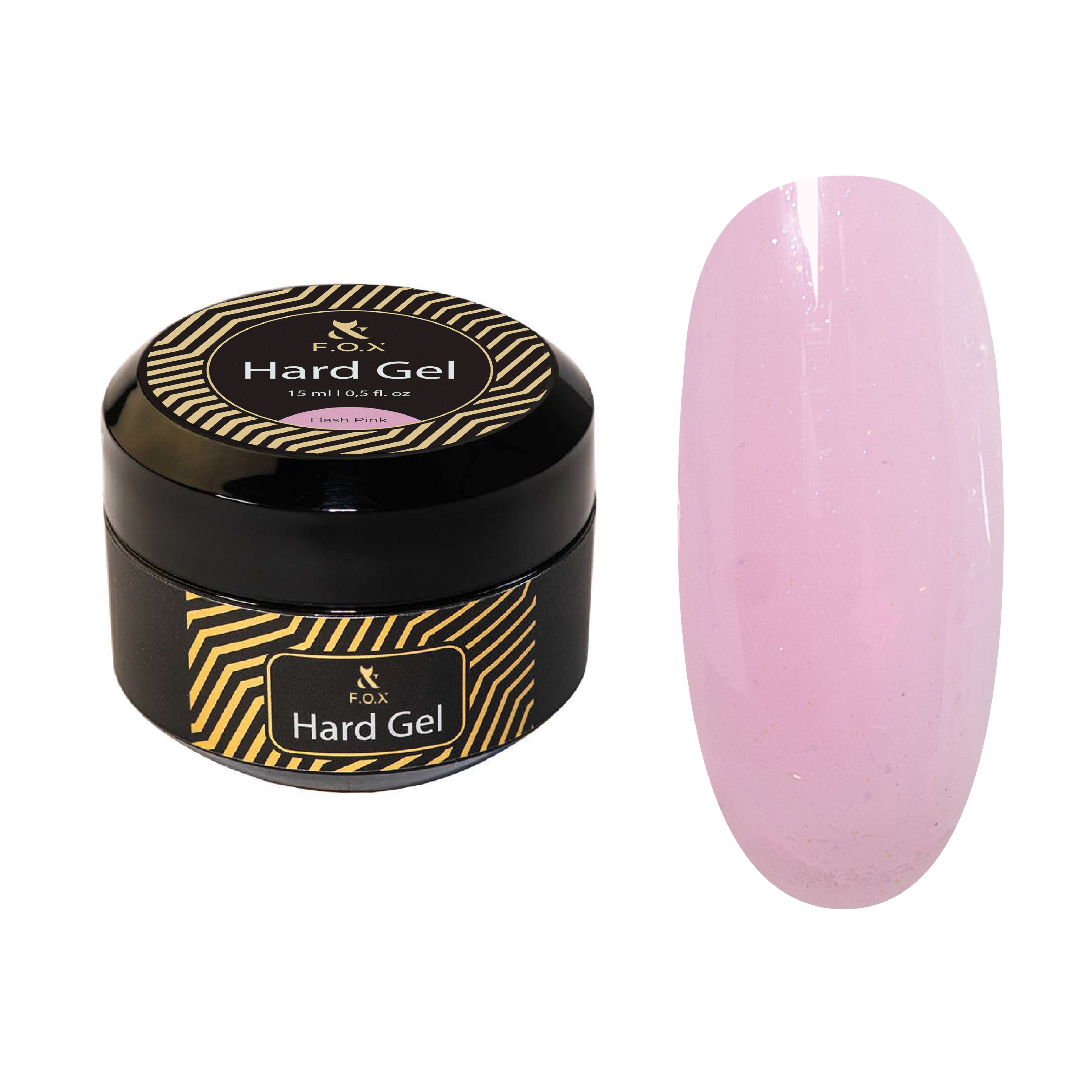 F.O.X Hard Gel Flash Pink Nail Polish - 15ml Bottle for Long-Lasting Manicures & Pedicures | Perfect for Nail Salons & DIY Nail Art at Home