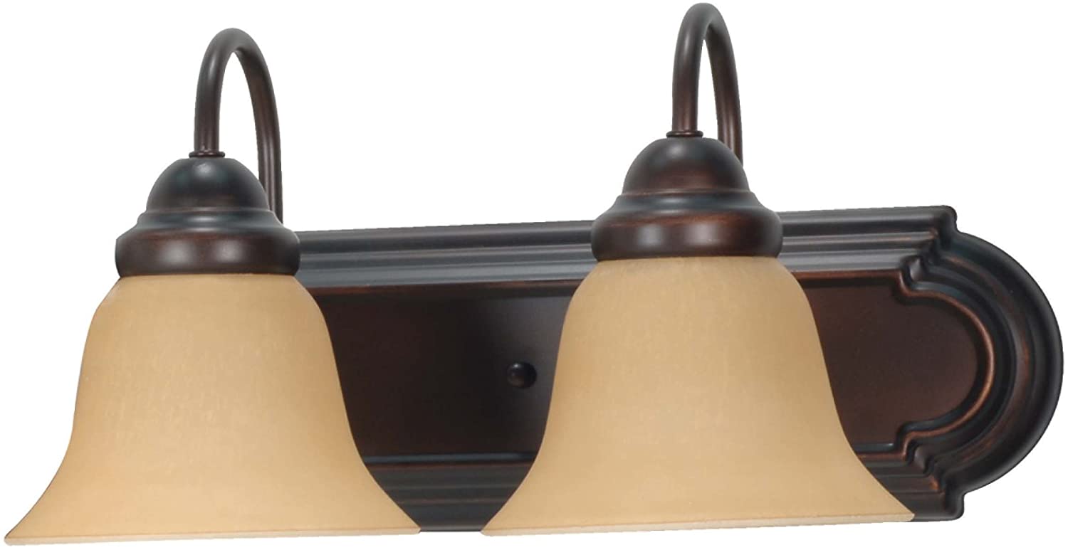 Nuvo Lighting 60 43121 LED Ballerina Collection - 2-Light Energy Star Certified GU24 Bathroom Vanity Wall Sconce in Mahogany Bronze Finish - Perfect for Bathroom, Powder Room & Dressing Area Lighting