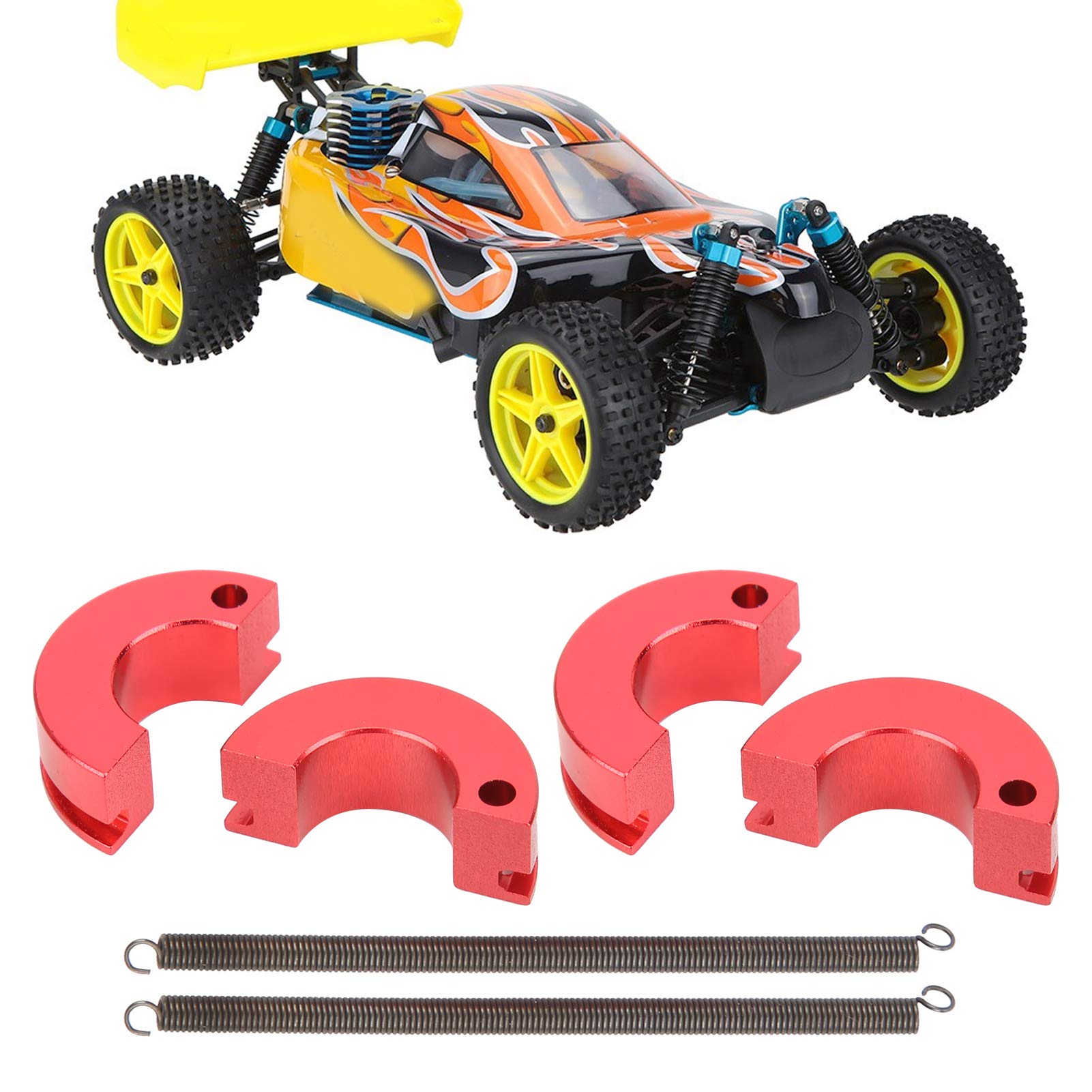 01 Aluminium Alloy Lightweight Stable Clutch Shoe & Spring for RC Car, Nitro Red - Perfect for High-Performance RC Racing and Off-Road Adventures
