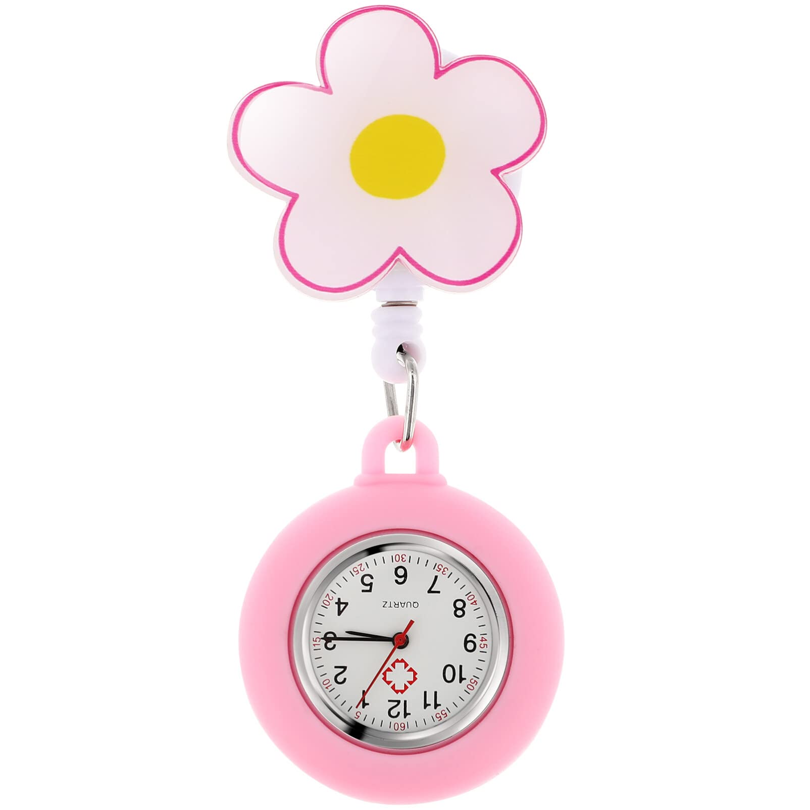 Hemobllo Nurse Watch - Retractable Clip-On Fob Watch for Nurses & Doctors | Waterproof, Easy-Read Dial | Perfect for Medical Shifts, Clinical Use & Healthcare Professionals
