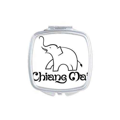 DIYthinker Thailand Easy Elephant Shield Mirror - Portable Compact Pocket Makeup Mirror with Double Sided Glass for Travel, Home & Office Use