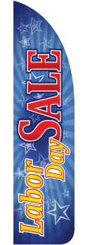 Labor Day Sale - Sidewalk Feather Flag Banner (Flag Only) | Outdoor Advertising, Store Promotion, Event Decoration
