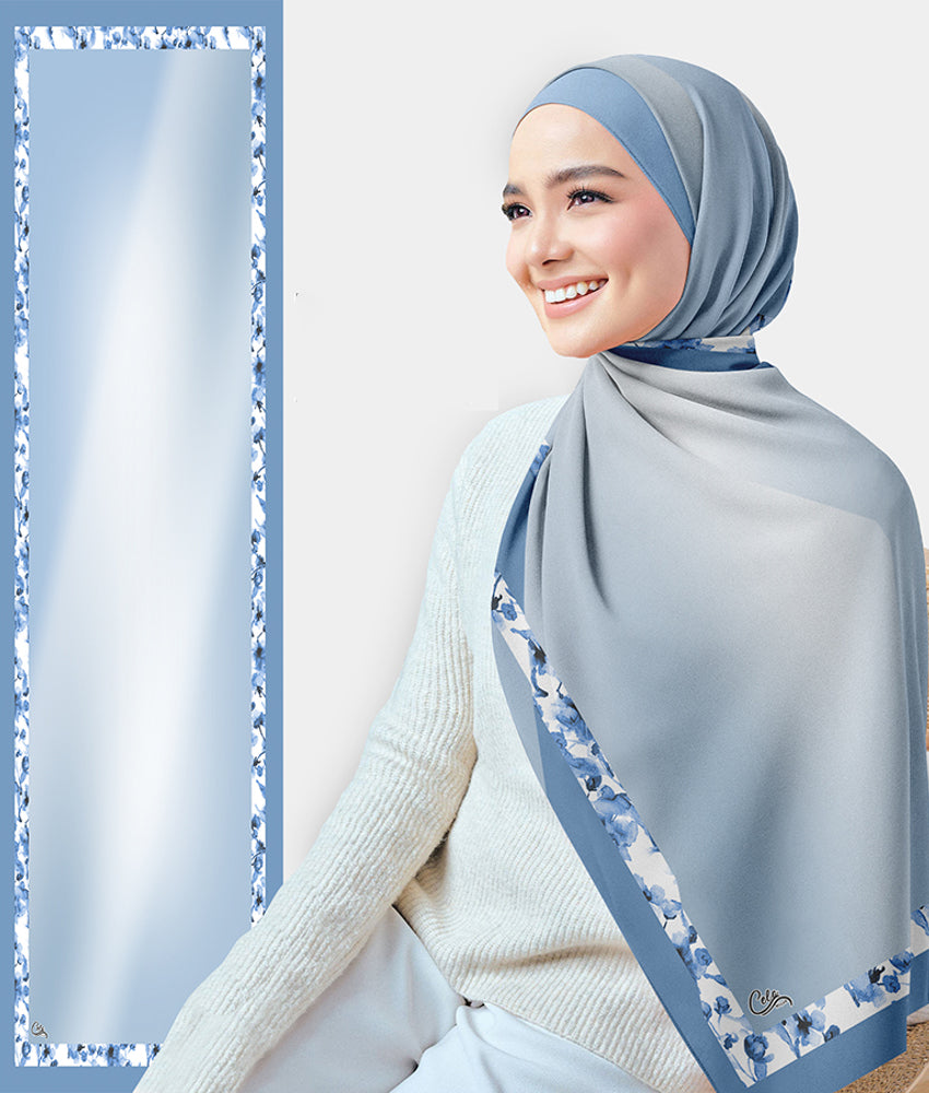 Lastrada Printed Rectangular Chiffon Scarf - Elegant Fashion Accessory for Women, Lightweight & Breathable - Perfect for Parties, Weddings, and Everyday Wear