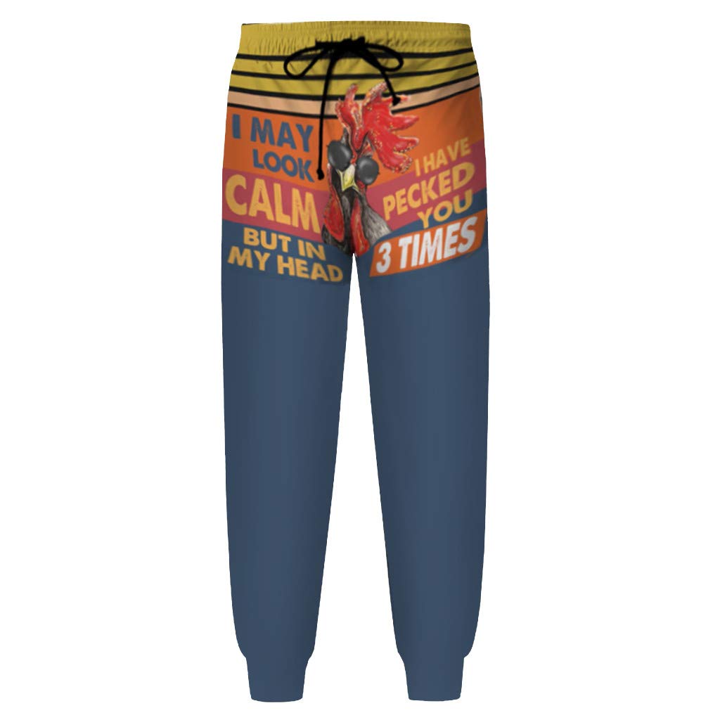 Men's Casual Elastic Waist Straight Leg Pants - Thin Comfortable Printed Lounge Pajama Pants for Home, Sleep & Relaxation