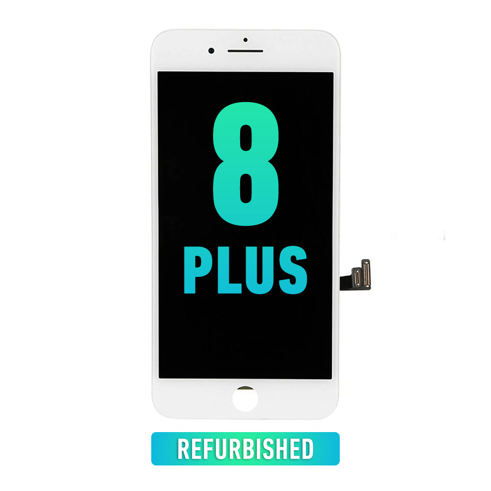 Refurbished iPhone 8 Plus LCD Screen Replacement - Premium Quality White Display for DIY Repair | Perfect for Cracked or Damaged Phone Screen Fix at Home or Office