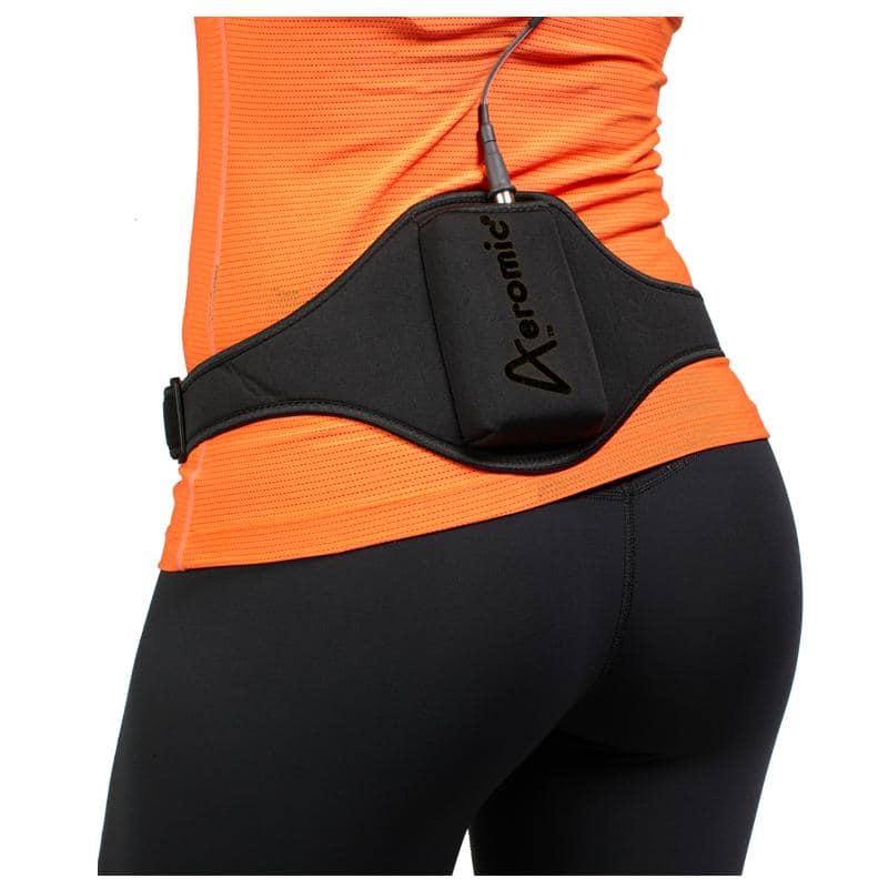 Aeromic Large Vertical Sports Pouch - Waterproof & Durable Black Sports Waist Pack for Running, Hiking & Outdoor Activities