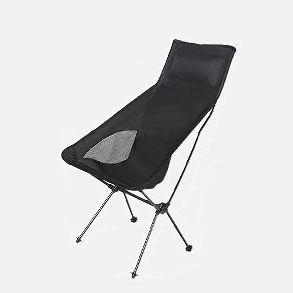 Ultralight Folding Camping Chair with Side Pockets - Portable Gray Beach Chair for Outdoor, Park, Picnic & Travel - Compact & Comfortable Crank Design