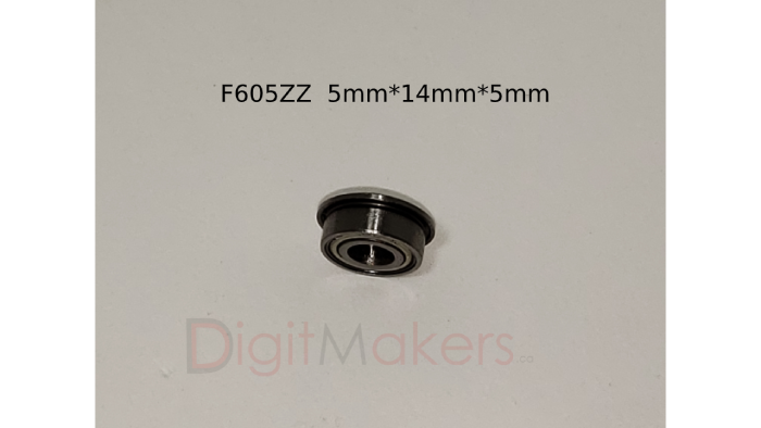 F605ZZ Flange Ball Bearing - 10mm x 19mm x 6mm Miniature Bearing for Skateboards, RC Cars, and 3D Printers - High Speed & Low Noise Performance