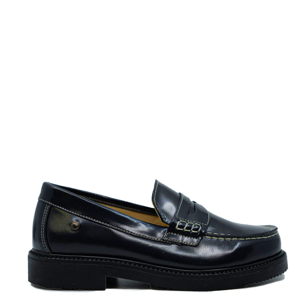 Stylish Navy Confetti Florentine Penny Loafers for Men - Comfortable Slip-On Dress Shoes for Office, Business & Casual Wear