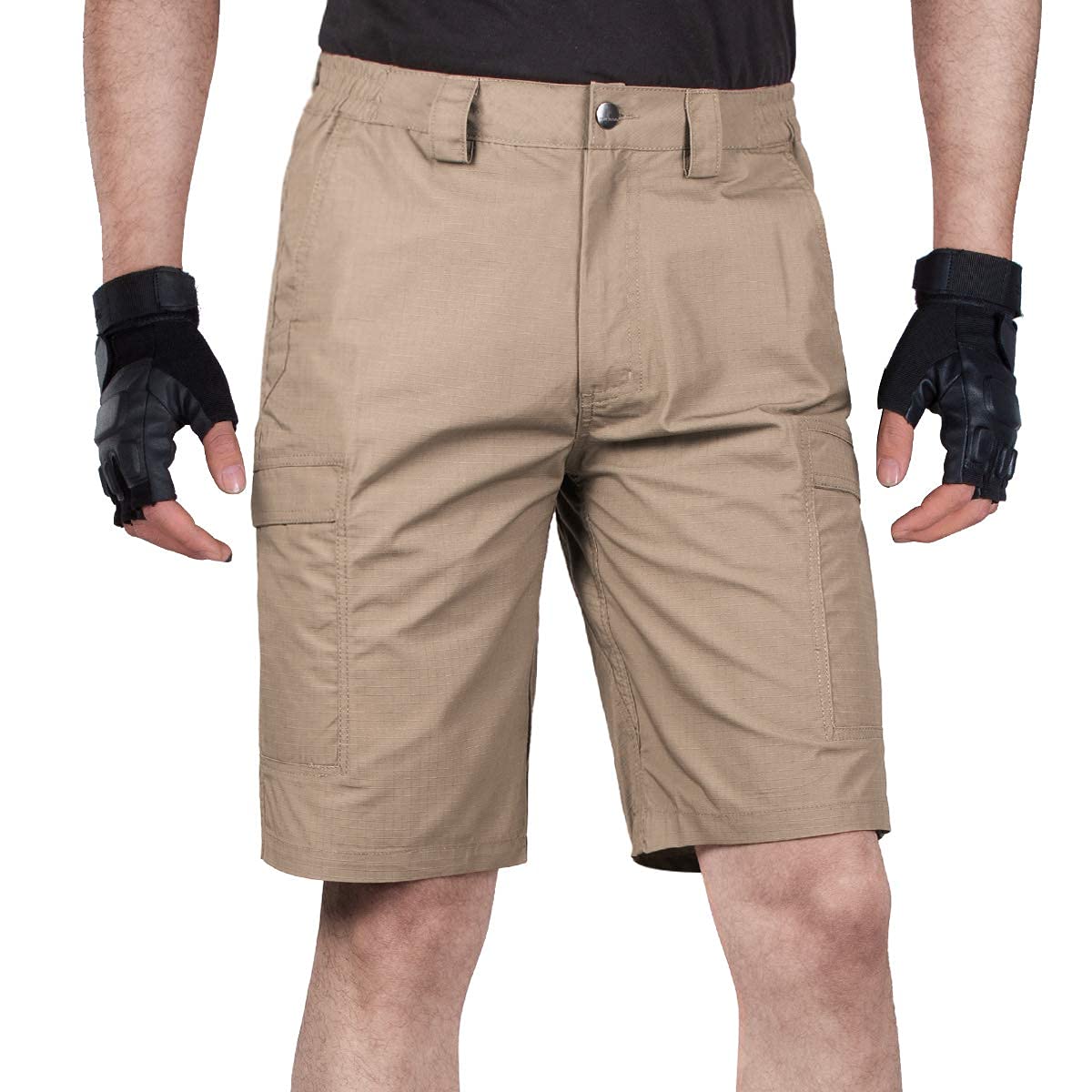 FREE SOLDIER Men's Tactical Hiking Shorts - Water Resistant, Relaxed Fit Cargo Work Shorts for Outdoor Adventures, Camping & Hiking