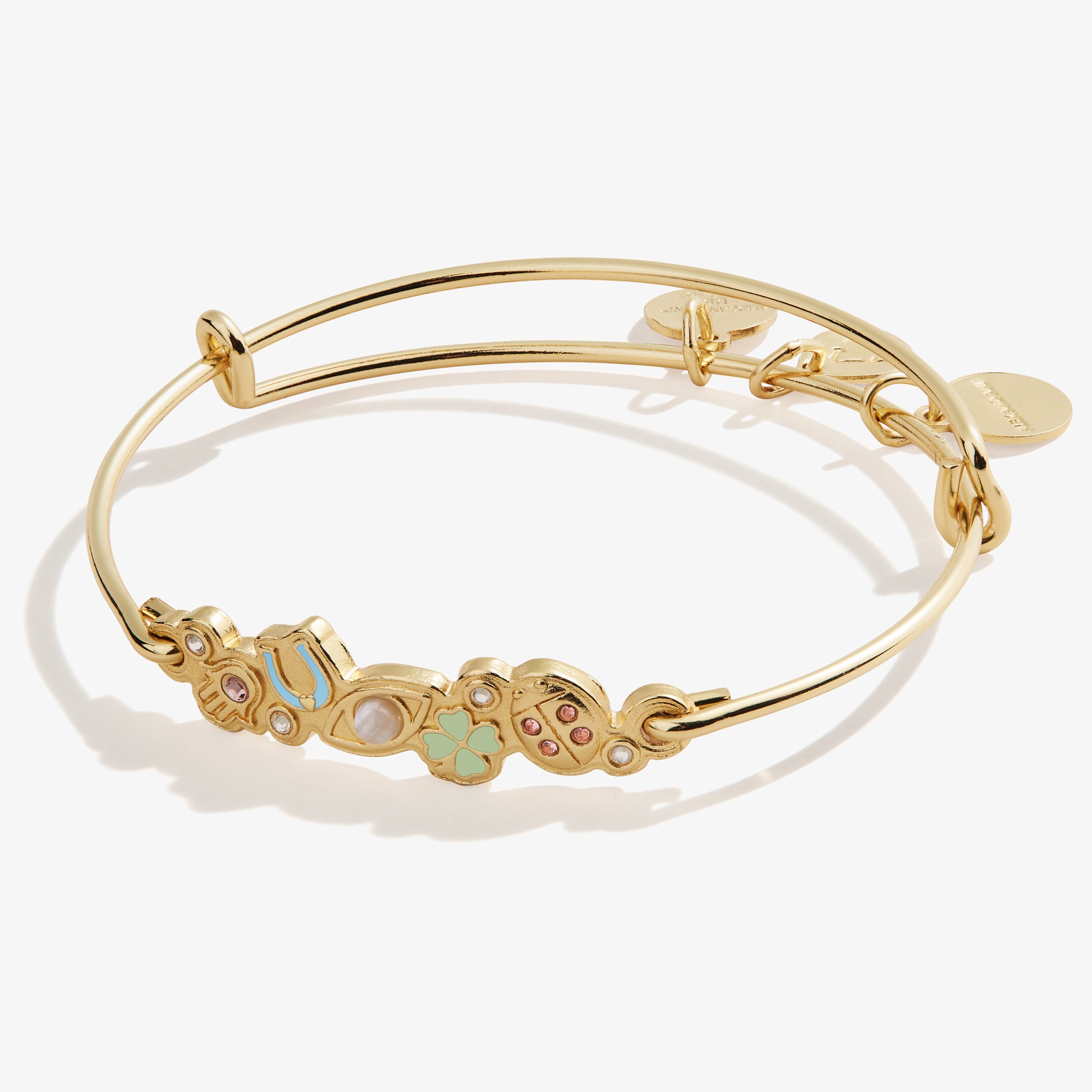 Abundant Blessings Inline Bangle Bracelet - Elegant Adjustable Silver Jewelry for Women | Perfect for Weddings, Parties & Everyday Wear