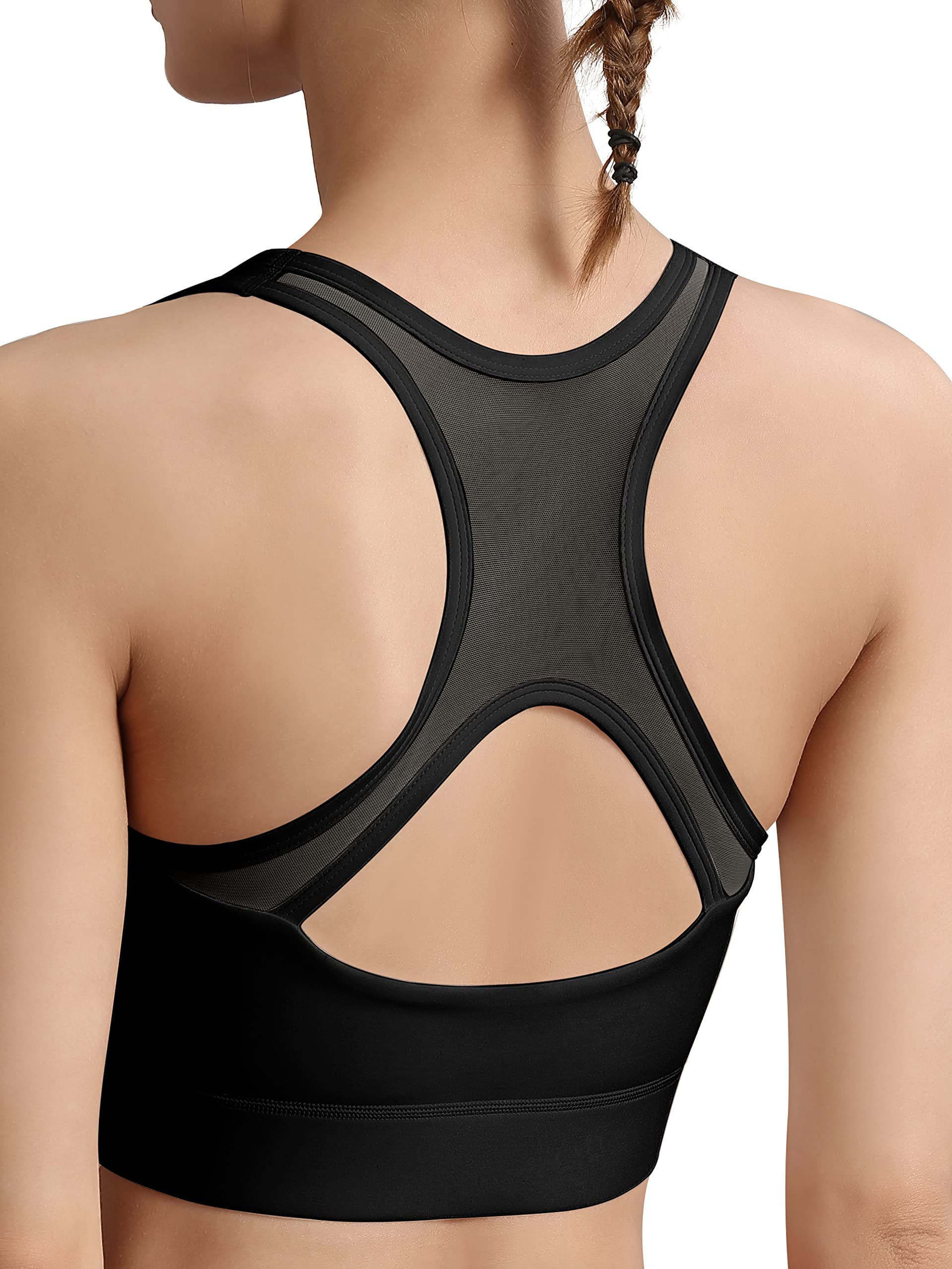 Artdear Women's Strappy Sports Bra - Medium Support Yoga & Running for Active Lifestyles