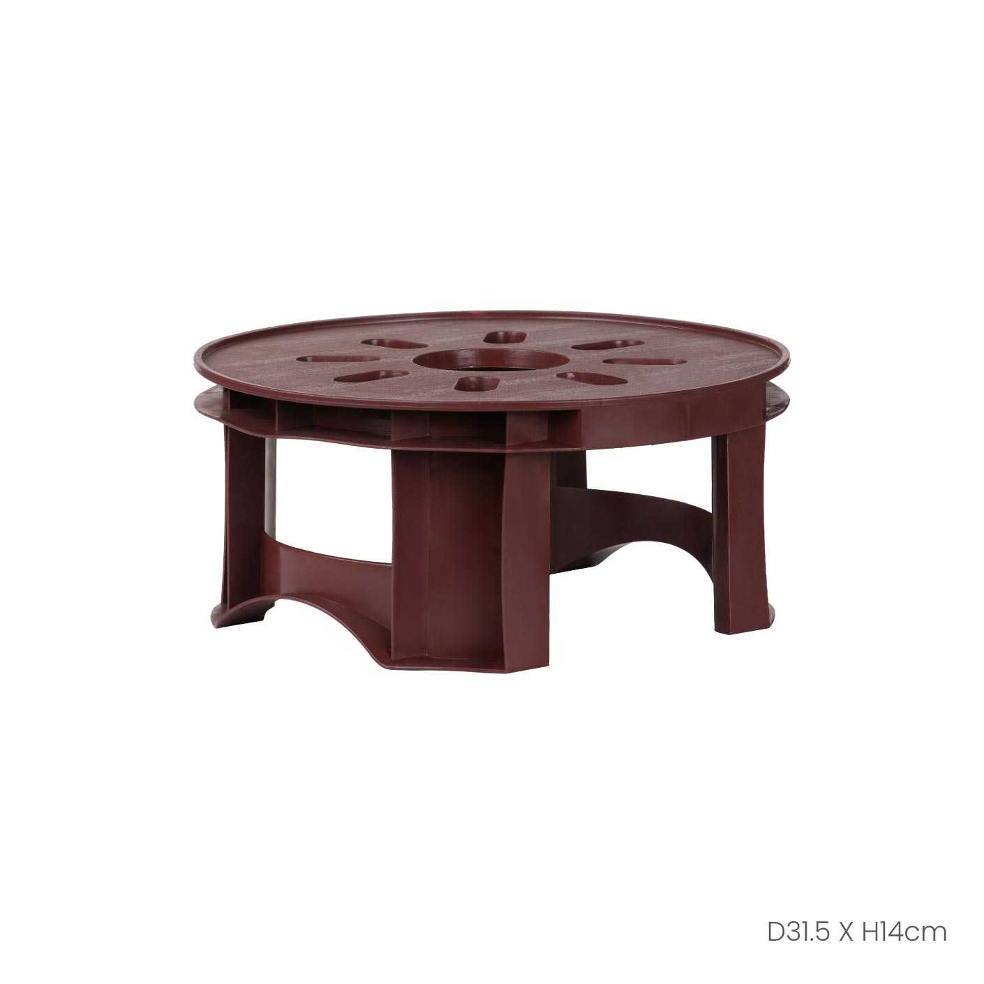 Decorative Flower Pot Stand 31.5x14cm - Sturdy Metal Plant Holder for Indoor/Outdoor Use - Perfect for Home Garden, Balcony & Patio Decor (GP 2914)