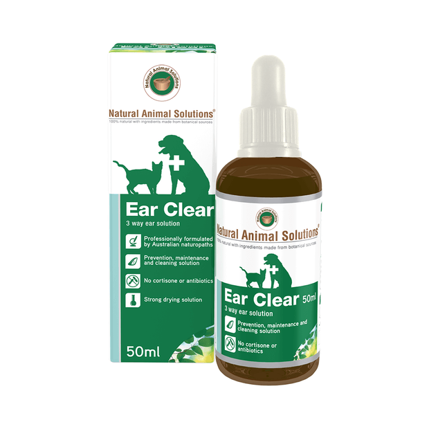 Natural Animal Solutions Ear Cleaner for Dogs & Cats - Gentle Ear Cleaning Solution for Pets - Perfect for Ear Wax Removal & Itch Relief at Home