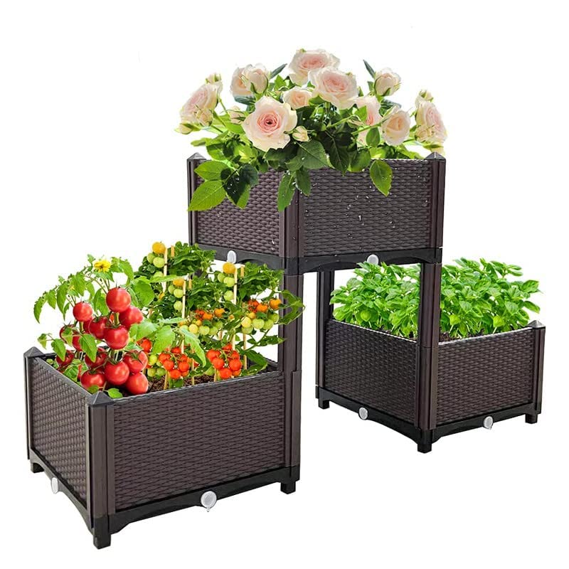 Elevated Raised Garden Bed with Legs - Outdoor Planter Box for Flowers, Vegetables, Tomatoes & Herbs - Perfect for Patio, Balcony, Deck & Small Space Gardening - Durable & Sturdy Design by Souwuokoo